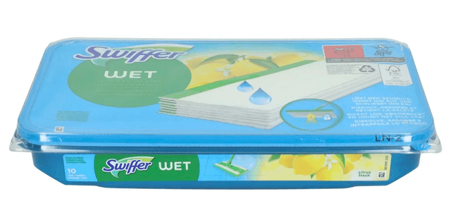 Lingettes Poussières Imprégnées pour Balai Parfum Citron SWIFFER la boite de 10 lingettes