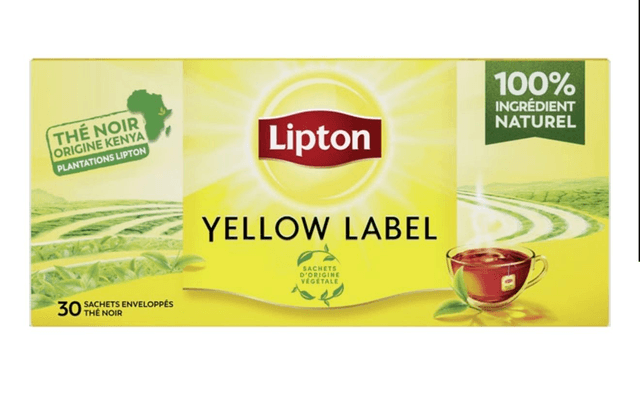 Thé Noir Yellow Label Origine Kenya LIPTON 30 sachets